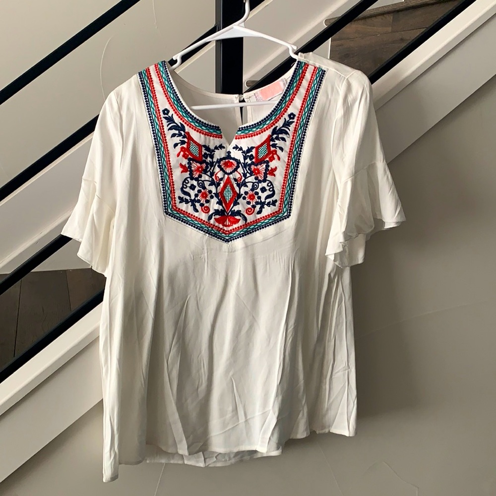 Never worn bohemian Aztec print top